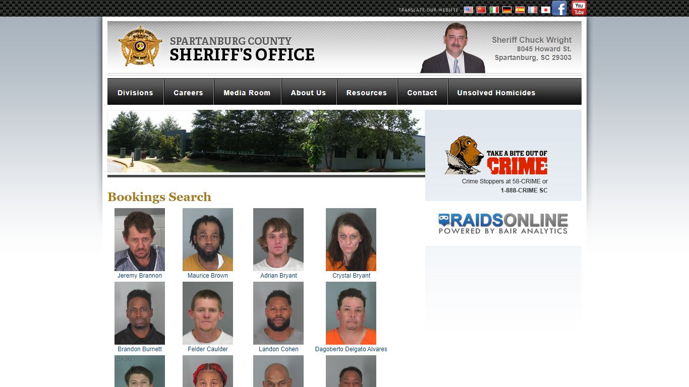 Bookings Search : Spartanburg Sheriff