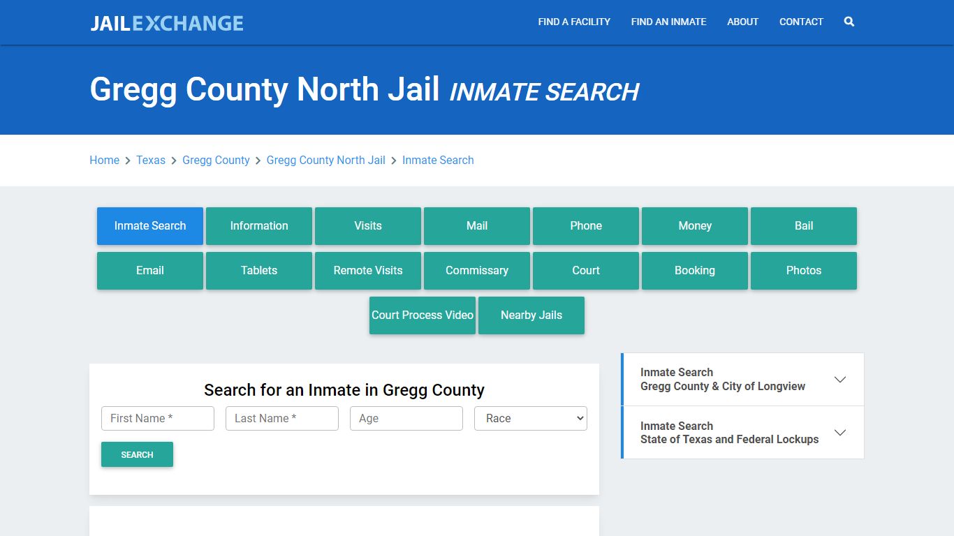 Gregg County North Jail, TX Inmate Search: Roster & Mugshots