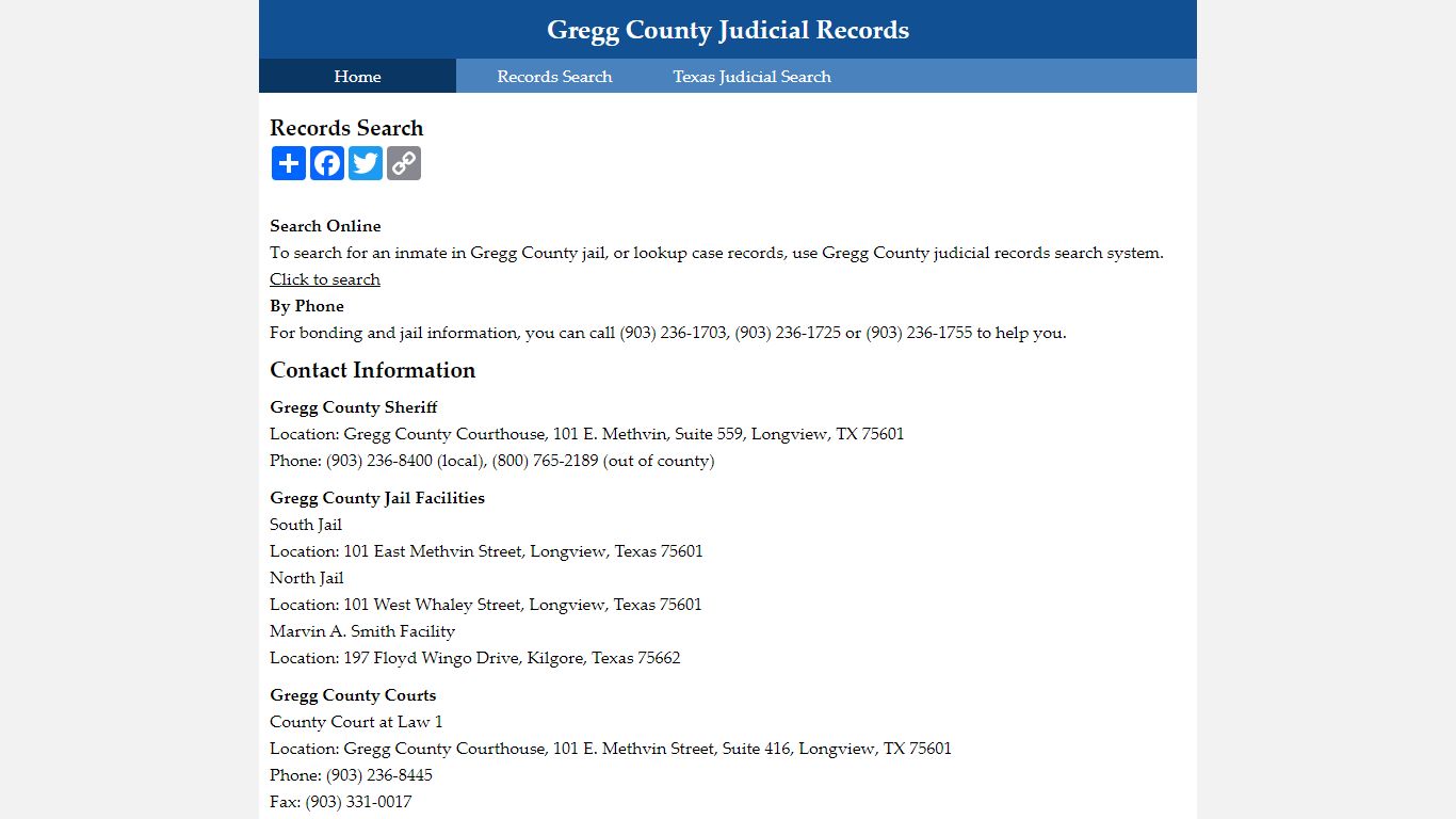 Gregg County Judicial Records